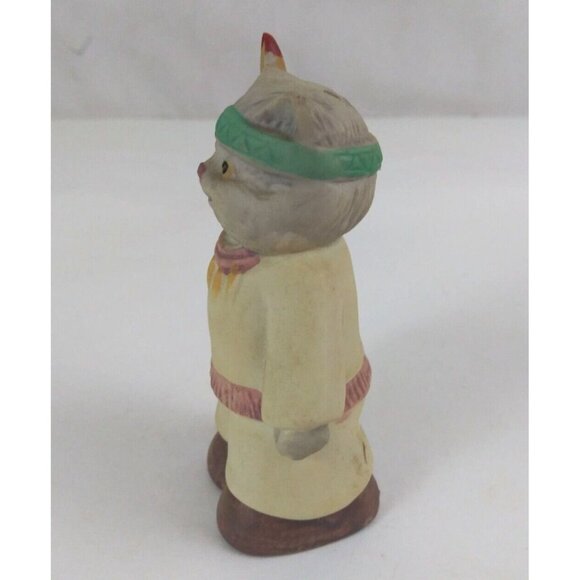 Vintage 1990 Trippies American Indian Cats 4" Salt & Pepper Shakers - Picture 5 of 13